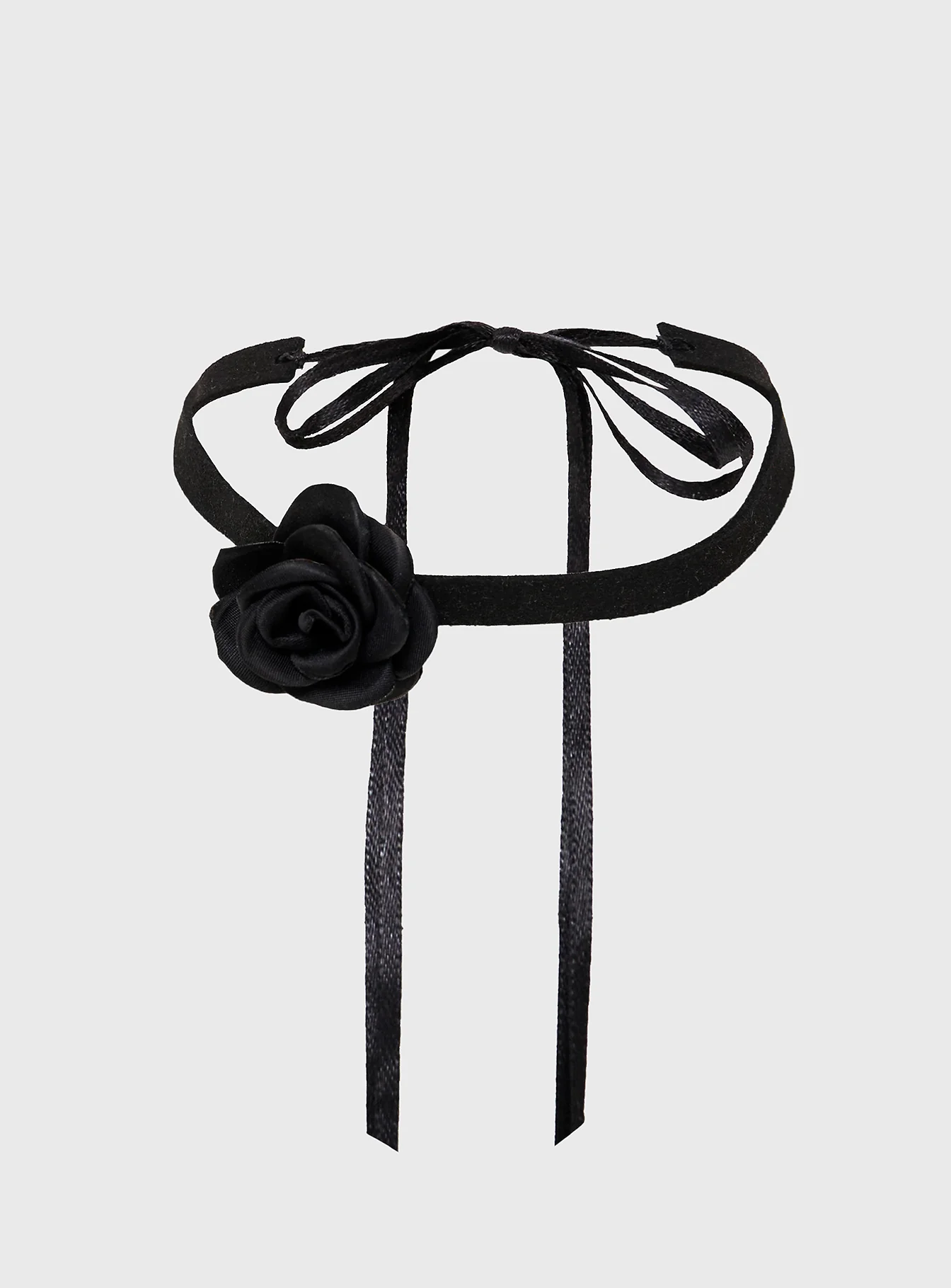 JW007 - Ginger Flower Neck Tie Black