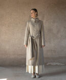 AP003 - Criss Cross Raw Hemp Peasant Coat