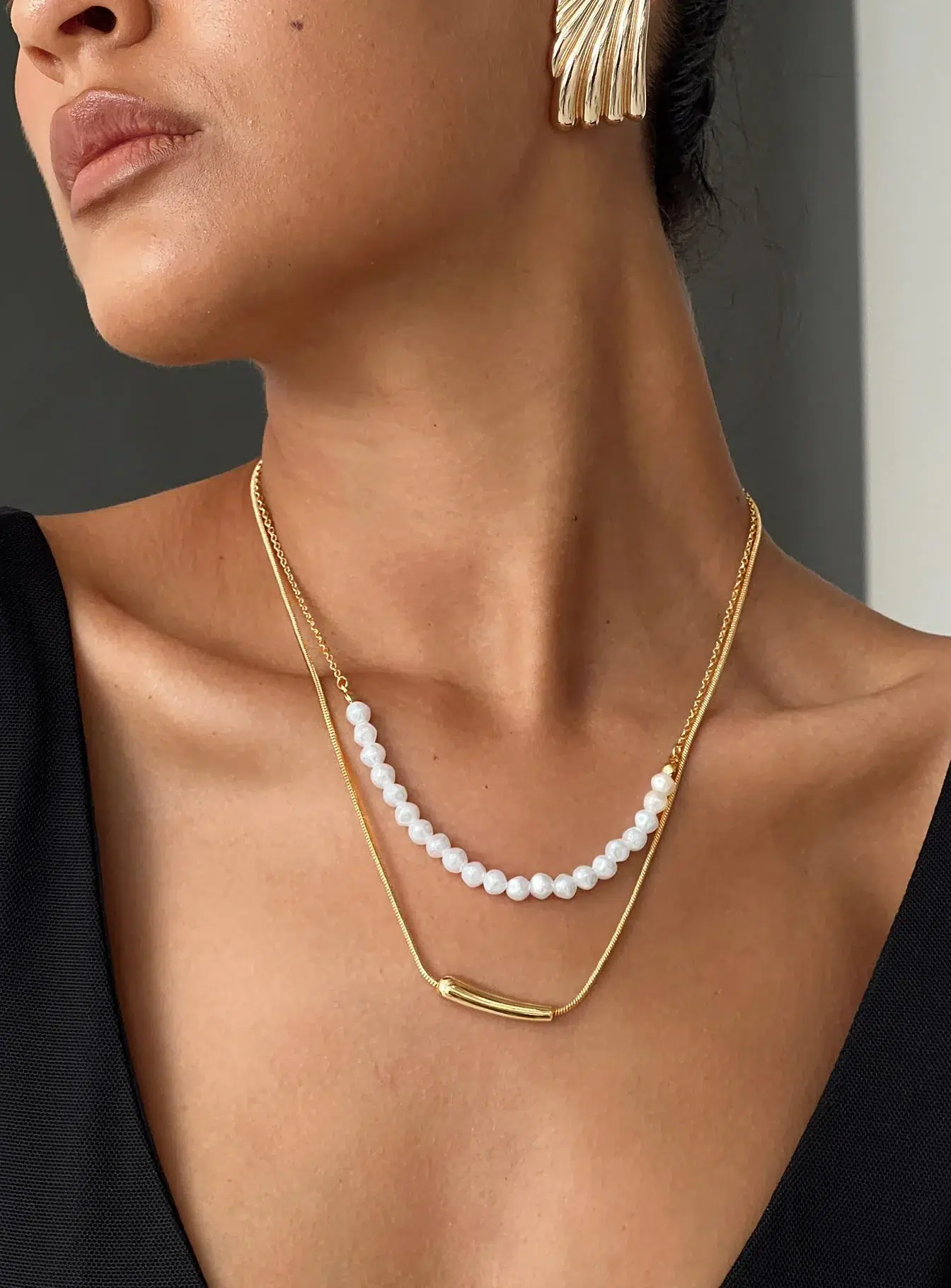 JW001 - Pearled Necklace Gold