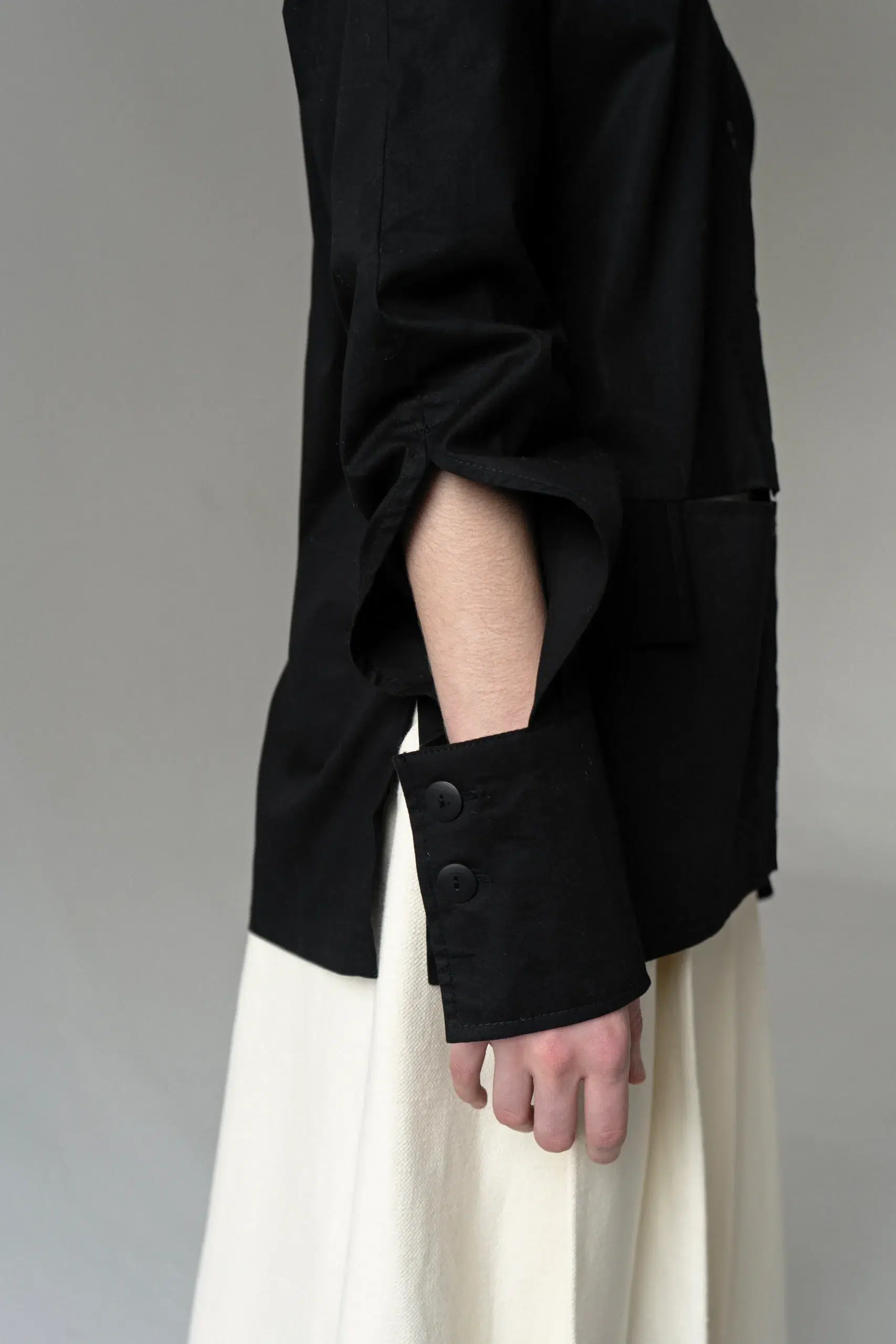 AP001 - Black Deconstructed Shirt